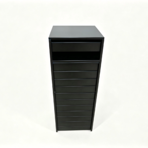 Black Stacked Design Free-Standing Letterbox-Parcels