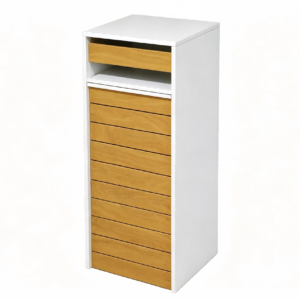 Teak & White Free-Standing Letterbox-Parcels