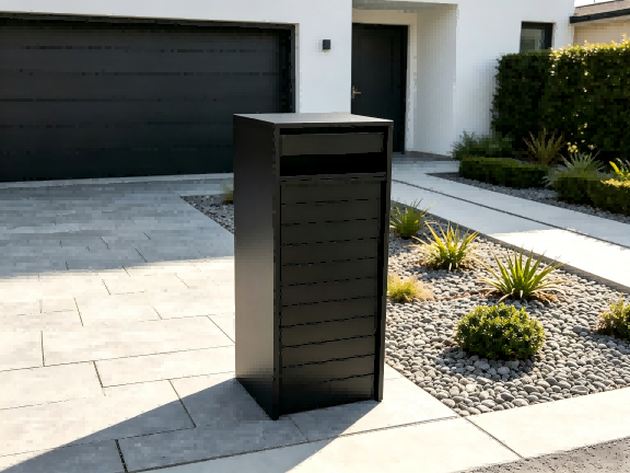 Black Stacked Design Free-Standing Letterbox-Parcels - Image 2