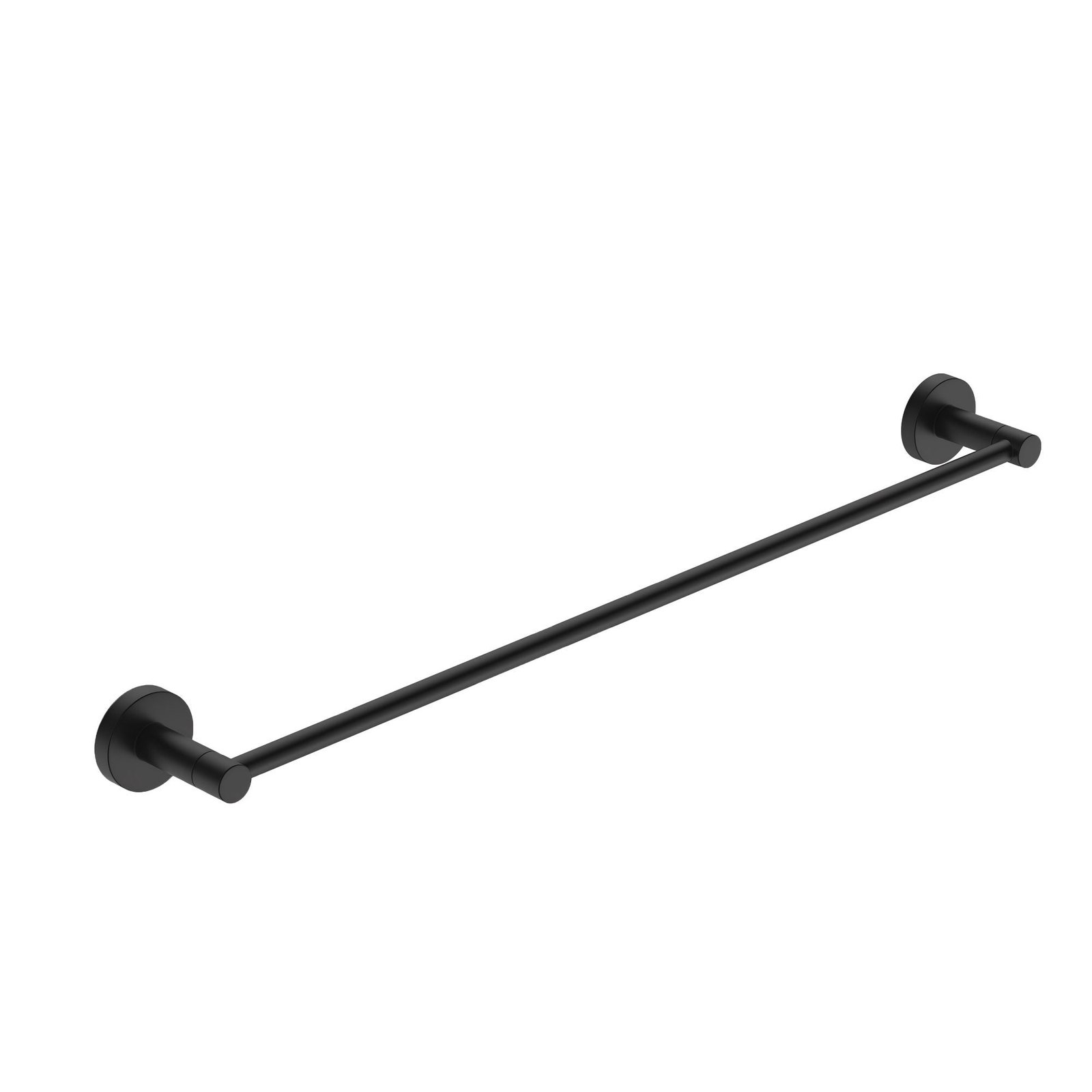 Round single towel rail Black_6601S003-MB - Image 2