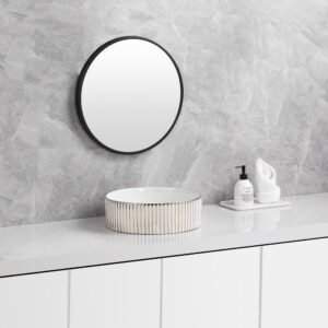 Basin Gold & White round A545-GGLW