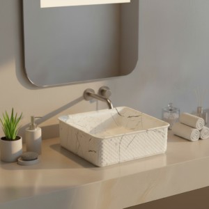 Basin White marbled finish A734-P429M