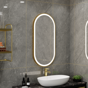 Gold Frame LED Mirror 500_1000mm