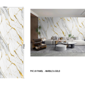 Glossy White Gold Venetian Panel