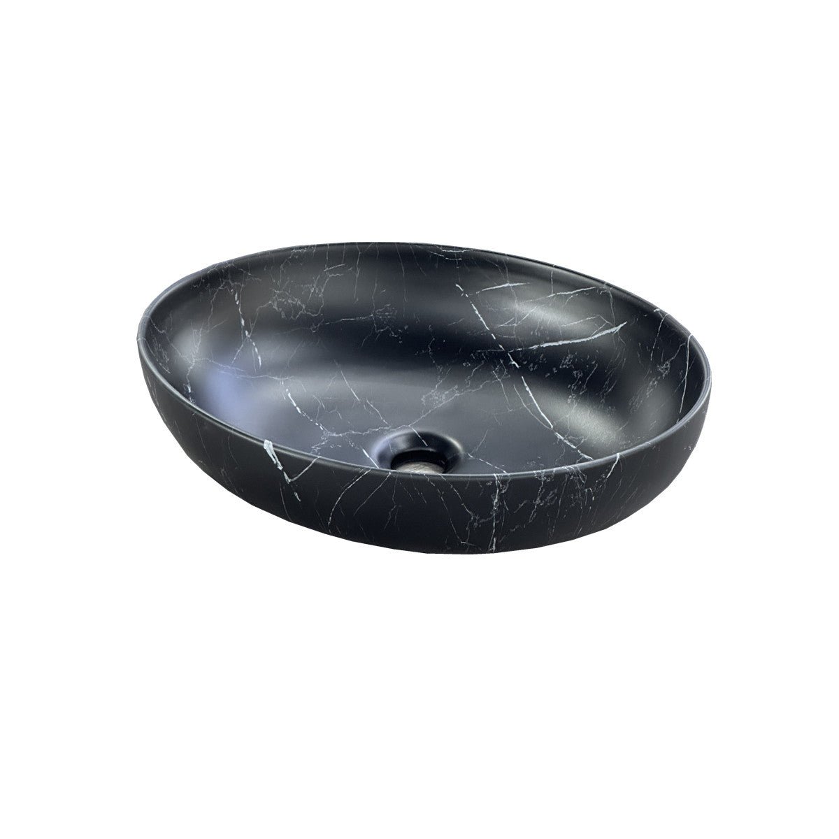 Basin black Oval Marble finish PA5239MBM - Image 3